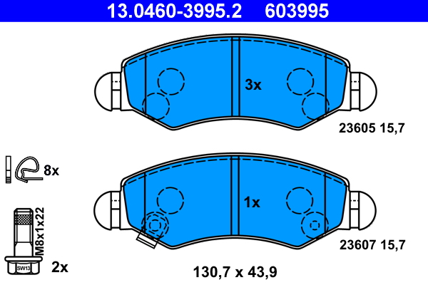 Placute frana ATE 13.0460-3995.2