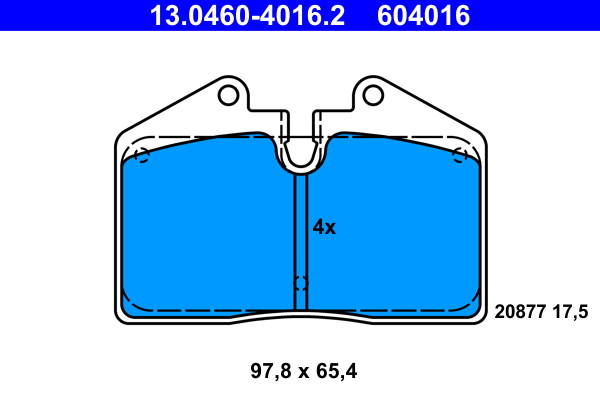 Placute frana ATE 13.0460-4016.2