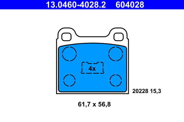 Placute frana ATE 13.0460-4028.2