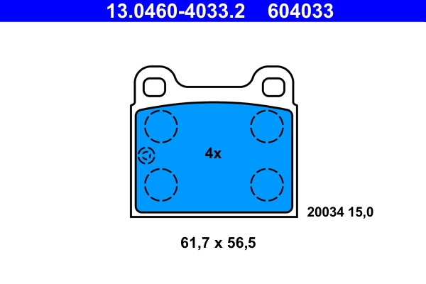 Placute frana ATE 13.0460-4033.2