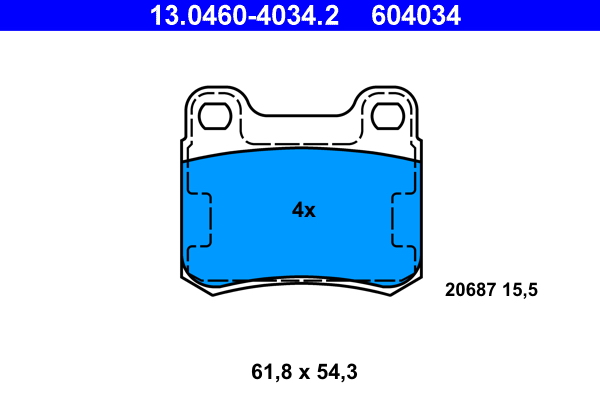 Placute frana ATE 13.0460-4034.2