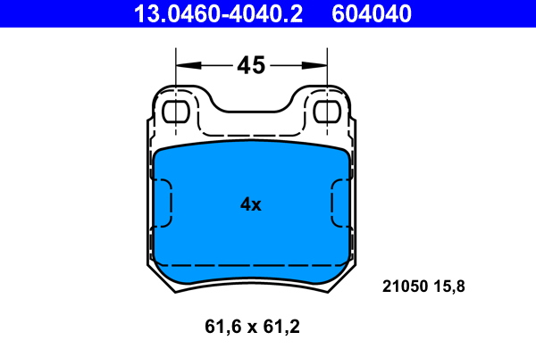 Placute frana ATE 13.0460-4040.2