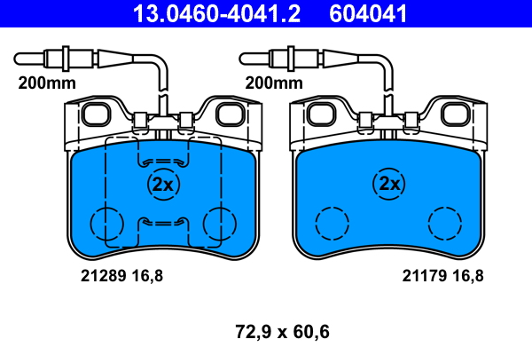 Placute frana ATE 13.0460-4041.2