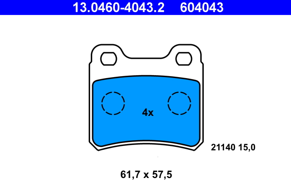Placute frana ATE 13.0460-4043.2
