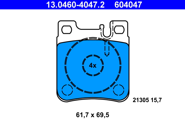 Placute frana ATE 13.0460-4047.2