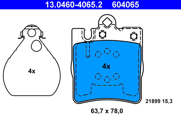 Placute frana ATE 13.0460-4065.2