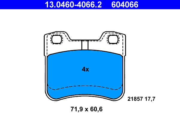 Placute frana ATE 13.0460-4066.2