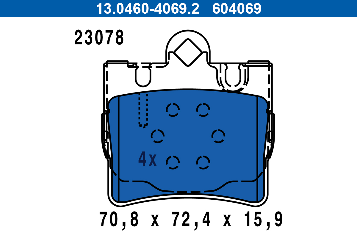 Placute frana ATE 13.0460-4069.2