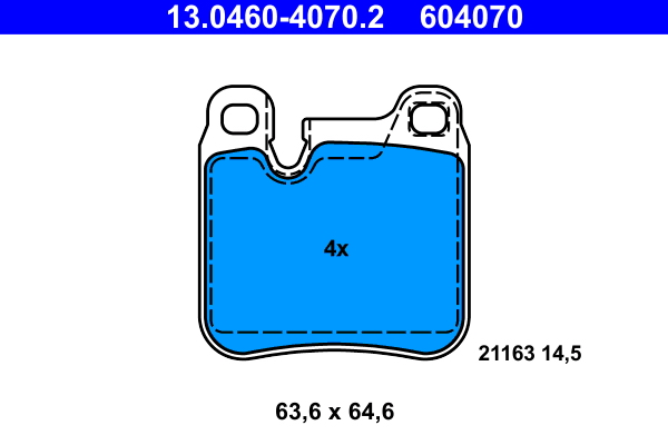 Placute frana ATE 13.0460-4070.2