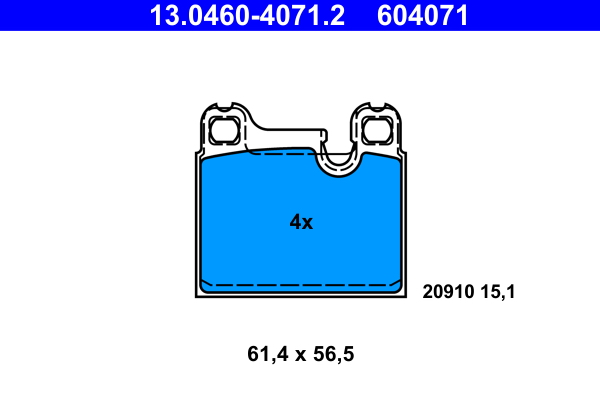 Placute frana ATE 13.0460-4071.2