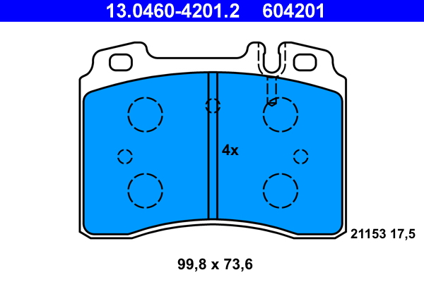 Placute frana ATE 13.0460-4201.2