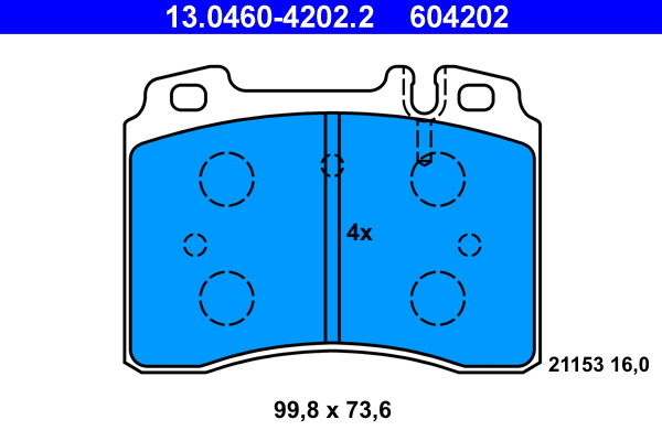 Placute frana ATE 13.0460-4202.2