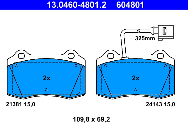 Placute frana ATE 13.0460-4801.2