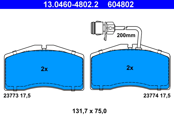 Placute frana ATE 13.0460-4802.2