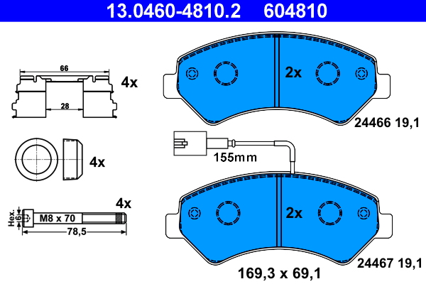 Placute frana ATE 13.0460-4810.2