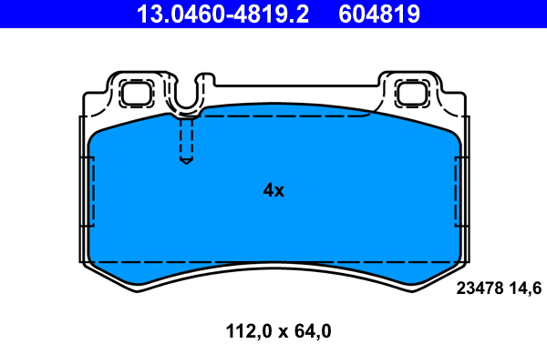 Placute frana ATE 13.0460-4819.2
