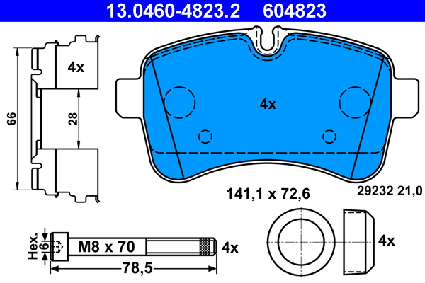 Placute frana ATE 13.0460-4823.2