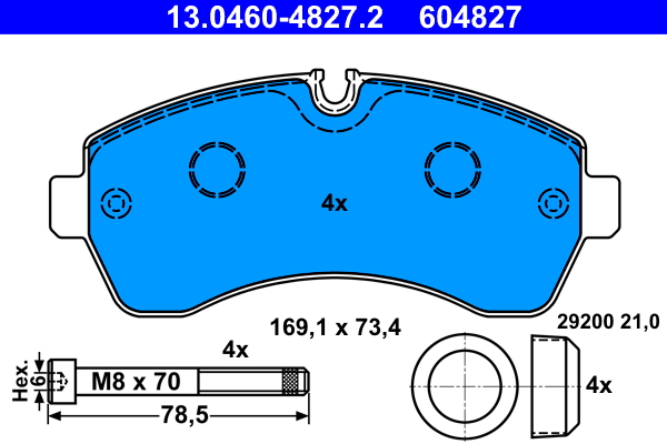 Placute frana ATE 13.0460-4827.2