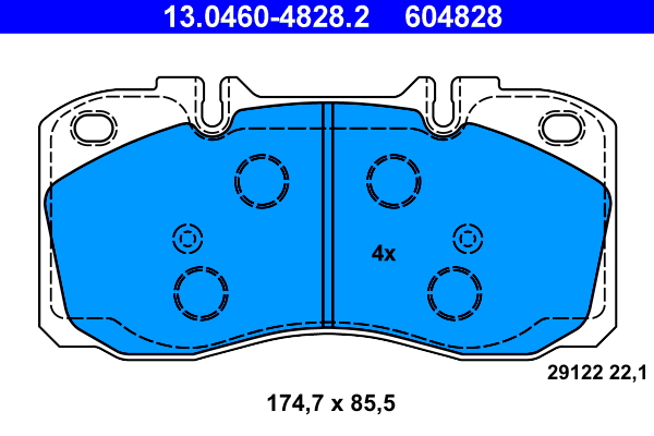 Placute frana ATE 13.0460-4828.2