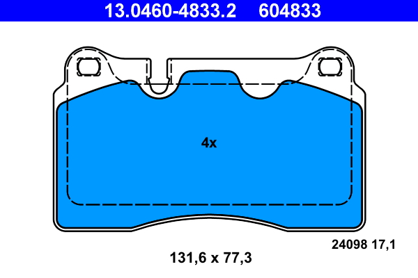 Placute frana ATE 13.0460-4833.2