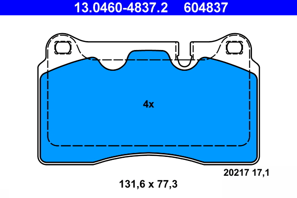 Placute frana ATE 13.0460-4837.2
