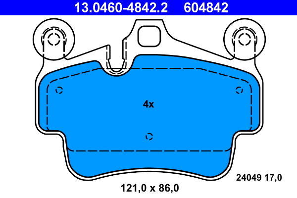 Placute frana ATE 13.0460-4842.2