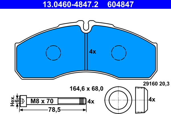Placute frana ATE 13.0460-4847.2