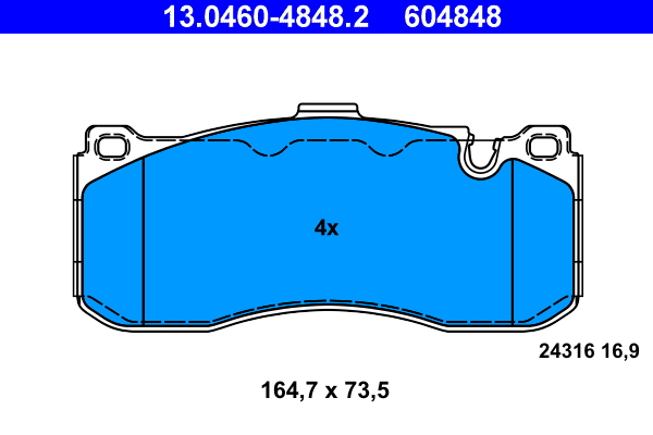 Placute frana ATE 13.0460-4848.2
