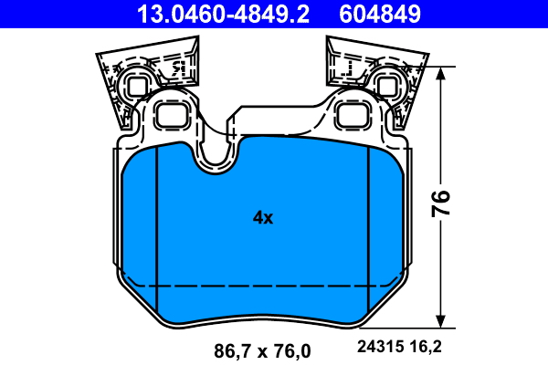 Placute frana ATE 13.0460-4849.2