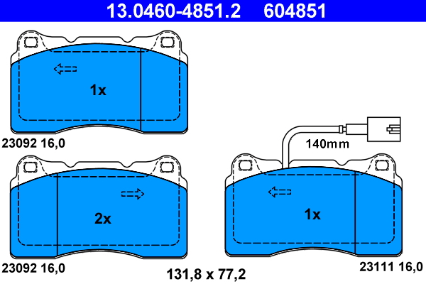 Placute frana ATE 13.0460-4851.2