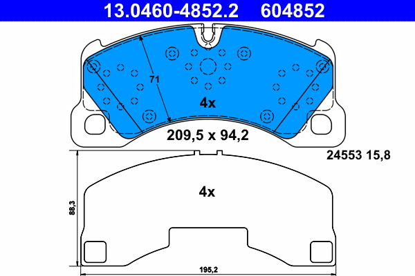 Placute frana ATE 13.0460-4852.2