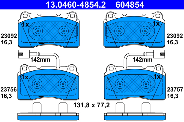 Placute frana ATE 13.0460-4854.2