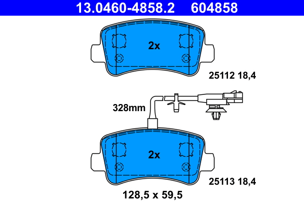 Placute frana ATE 13.0460-4858.2