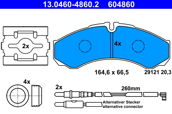 Placute frana ATE 13.0460-4860.2