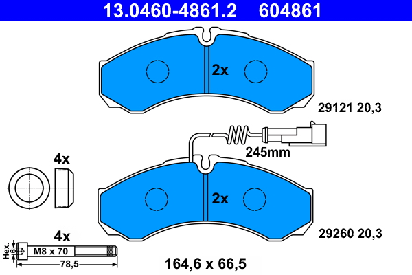 Placute frana ATE 13.0460-4861.2