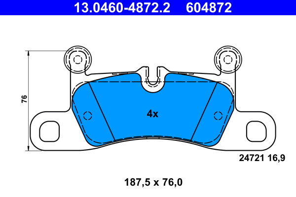 Placute frana ATE 13.0460-4872.2