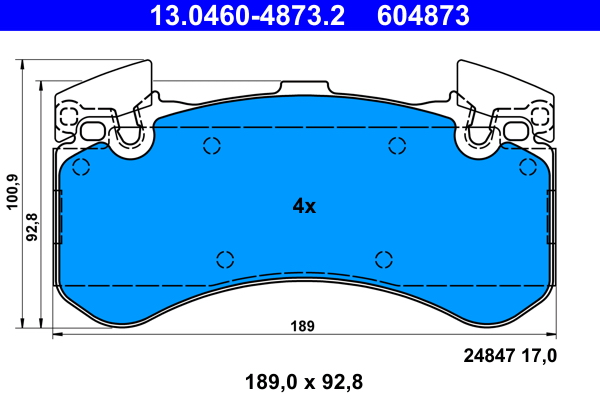 Placute frana ATE 13.0460-4873.2