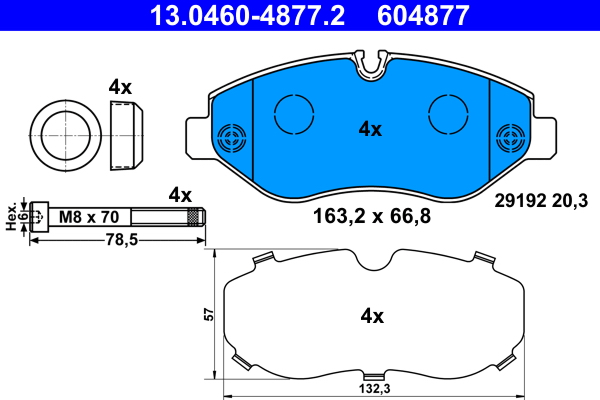 Placute frana ATE 13.0460-4877.2