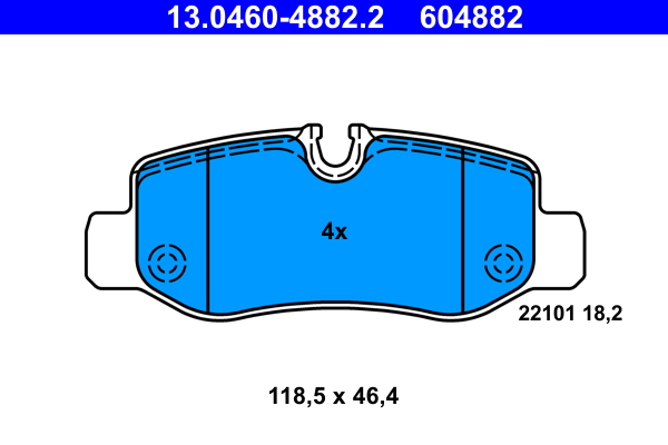 Placute frana ATE 13.0460-4882.2