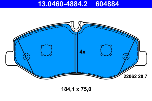 Placute frana ATE 13.0460-4884.2