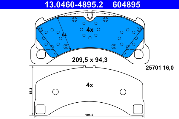 Placute frana ATE 13.0460-4895.2