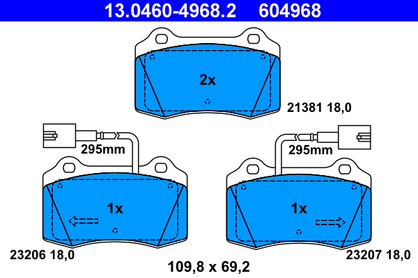 Placute frana ATE 13.0460-4968.2