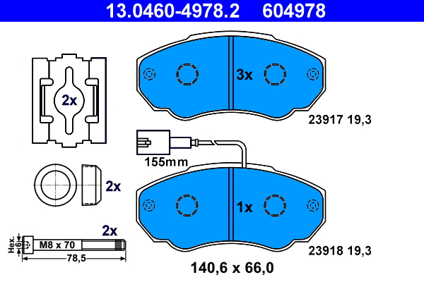 Placute frana ATE 13.0460-4978.2