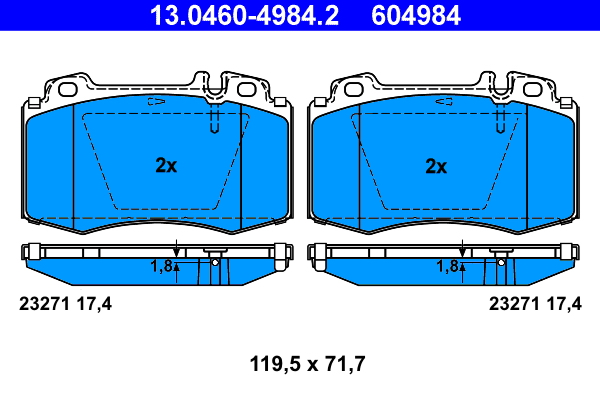 Placute frana ATE 13.0460-4984.2