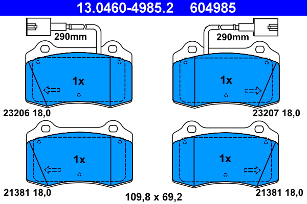 Placute frana ATE 13.0460-4985.2