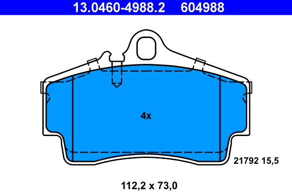 Placute frana ATE 13.0460-4988.2