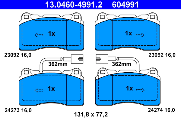 Placute frana ATE 13.0460-4991.2