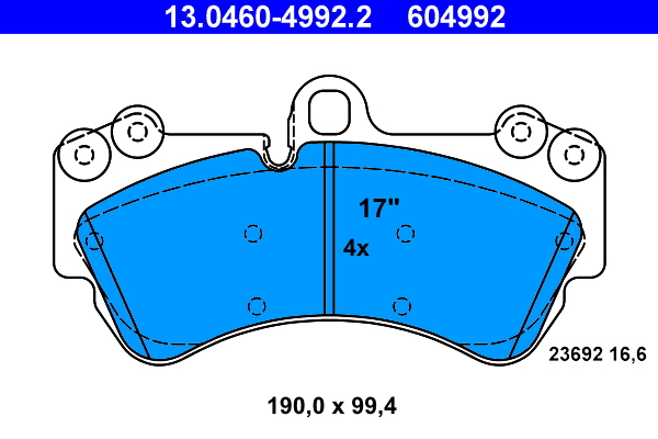 Placute frana ATE 13.0460-4992.2