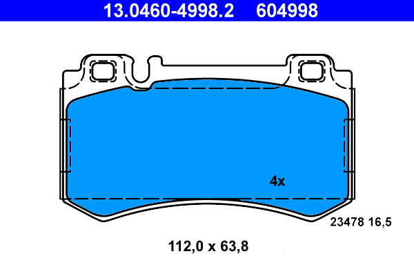 Placute frana ATE 13.0460-4998.2