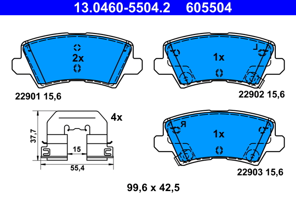Placute frana ATE 13.0460-5504.2